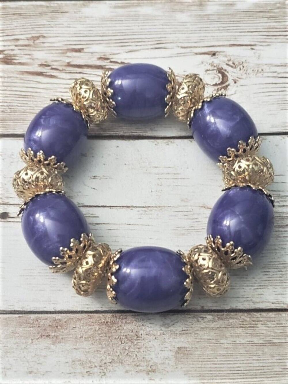 Vintage Bracelet / Bangle Chunky Stretch Bracelet